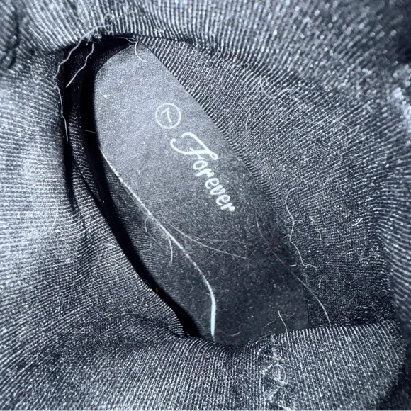 Forever Black Rhinestone Western Cowgirl Ankle Boots Studded Size 7 - Picture 6 of 7